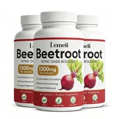 3 PACK Lemeli Beetroot -1300mg, Lemeli Beet Root Supplement 60 Capsules,US STOCK