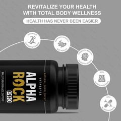 (5 Pack) Alpha Rock Pro Pills, Alpha Rock Performance Supplement (300 Capsules)