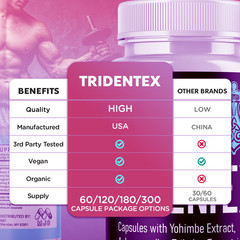 (1 Pack) Tridentex Advanced Male Health Support Formula Triden Tex 60 Capsules