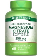 Nature’s Truth Magnesium Citrate Softgels | 250mg | 60 60 Count (Pack of 1)