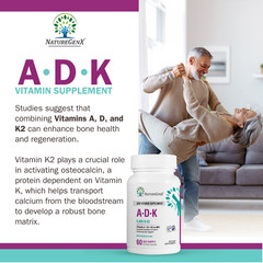 ADK Vitamin Supplement w/ Vitamins A, D3, K2 as MK7 for Bone Heart Immune Health
