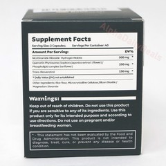 2 Pack SEALED Reus NAD+ Nicotinamide Riboside Resveratrol Anti-Aging Supplement