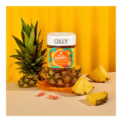 OLLY Hello Happy Gummy Worm Supplements with Vitamin D and Saffron – 60ct