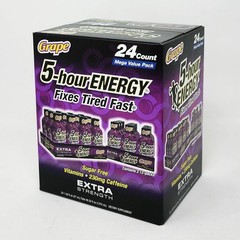 5-hour ENERGY Extra Strength 1.93 fl.oz Grape Flavor Drink 24 Pk Exp: 10/26