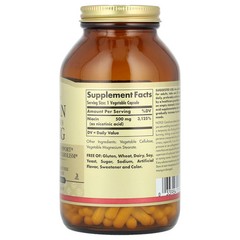 2 X Solgar, Niacin (Vitamin B3), 500 mg, 250 Vegetable Capsules