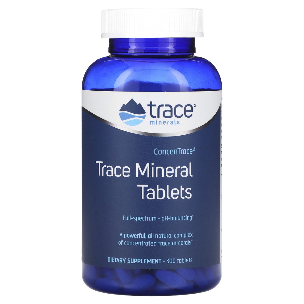 Trace Minerals Research Trace Mineral Tablets 300 Tablets Allergen-Free,