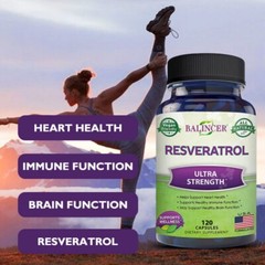 Resveratrol Nicotinamide Nucleoside 1000mg Antioxidant Brain Health 120 Capsules