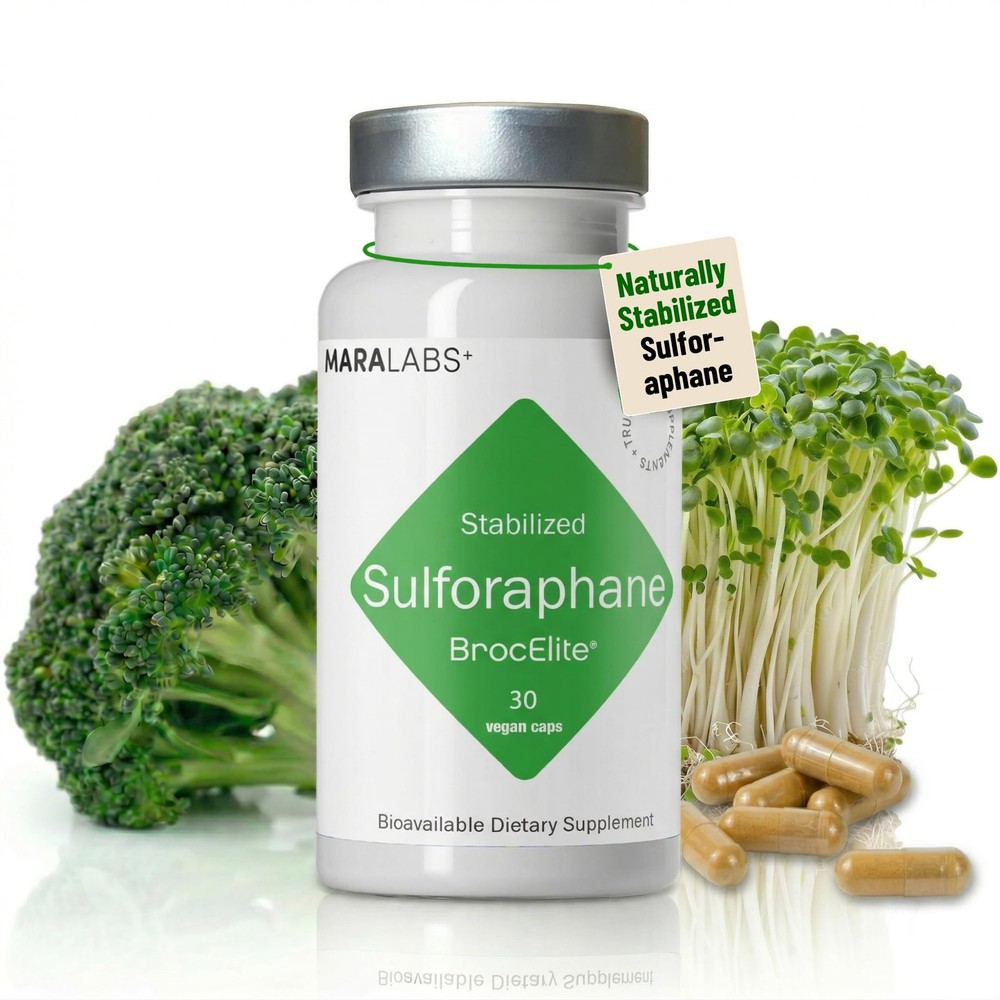 Mara Labs BrocElite Plus Stabilized Broccoli Sulforaphane Supplement 30 Count