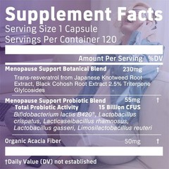 Menopause Total Support 120pcs -Hormone Balance,Night Sweating,Weight Management