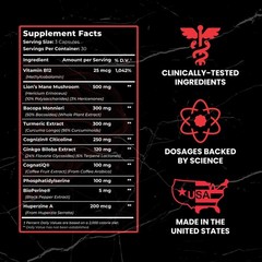 AllNatural Brain Supplement for Memory and Focus CaffeineFree LongTerm Cogni…