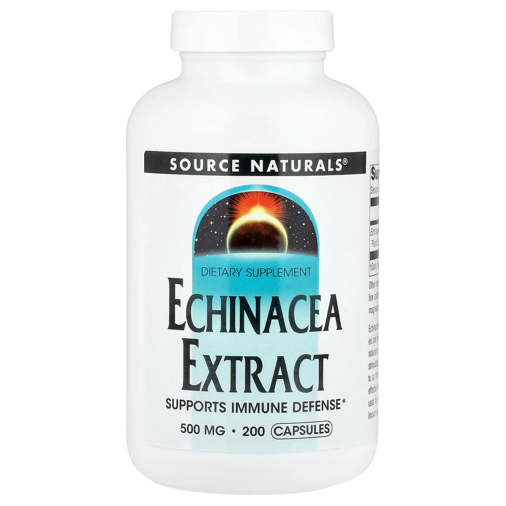 2 X Source Naturals, Echinacea Extract, 500 mg, 200 Capsules
