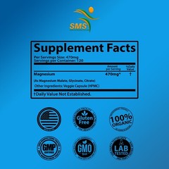 Magnesium Complex 470mg with Malate, Citrate, Glycinate – High Absorption