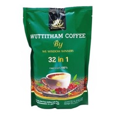5 x Wuttitham Healthy Instant Coffee 32 in 1 Mixed Herbs Manage Weight Control
