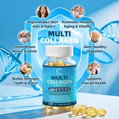 Multi Collagen Type I, II, III, V, X with Hyaluronic Acid Vitamin C Joint Health