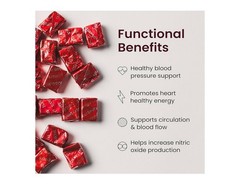 HumanN SuperBeets Heart Chews, Nitric Oxide and Blood Pressure Support- 60 count