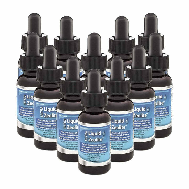 12-pak PURE Liquid Zeolite Natural Clinoptilolite Micronized – Powder Capsules