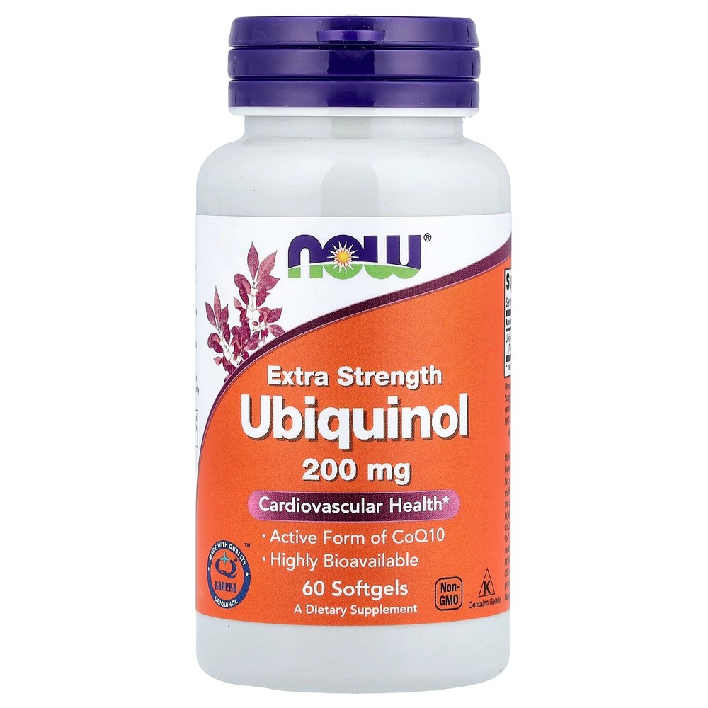 2 X NOW Foods, Ubiquinol, 200 mg, 60 Softgels