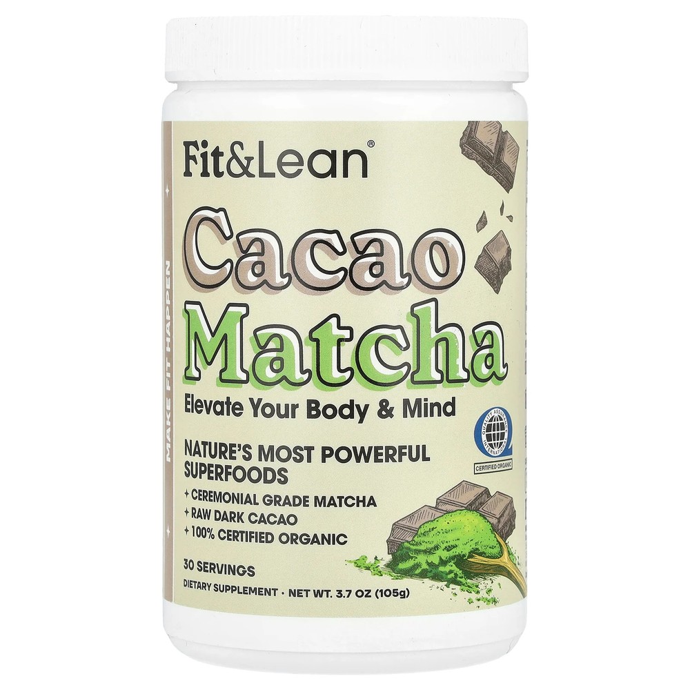 2 X Fit & Lean, Cacao Matcha, 3.7 oz (105 g)