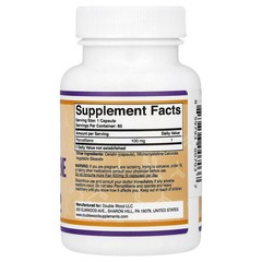 2 X Double Wood Supplements, Pterostilbene, 100 mg, 60 Capsules