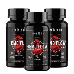 3Pcs-Leviathan Nutrition Hemo Flow Supplement Nattokinase with forNitric Oxide