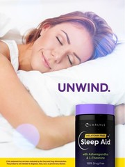 Sleep Aid Supplement | 90 Caplets | Melatonin Free with Ashwagandha | by Carlyle