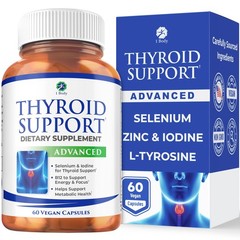 1 Body Thyroid Support Supplement for Women and Men, Selenium with Iodine, Zi…