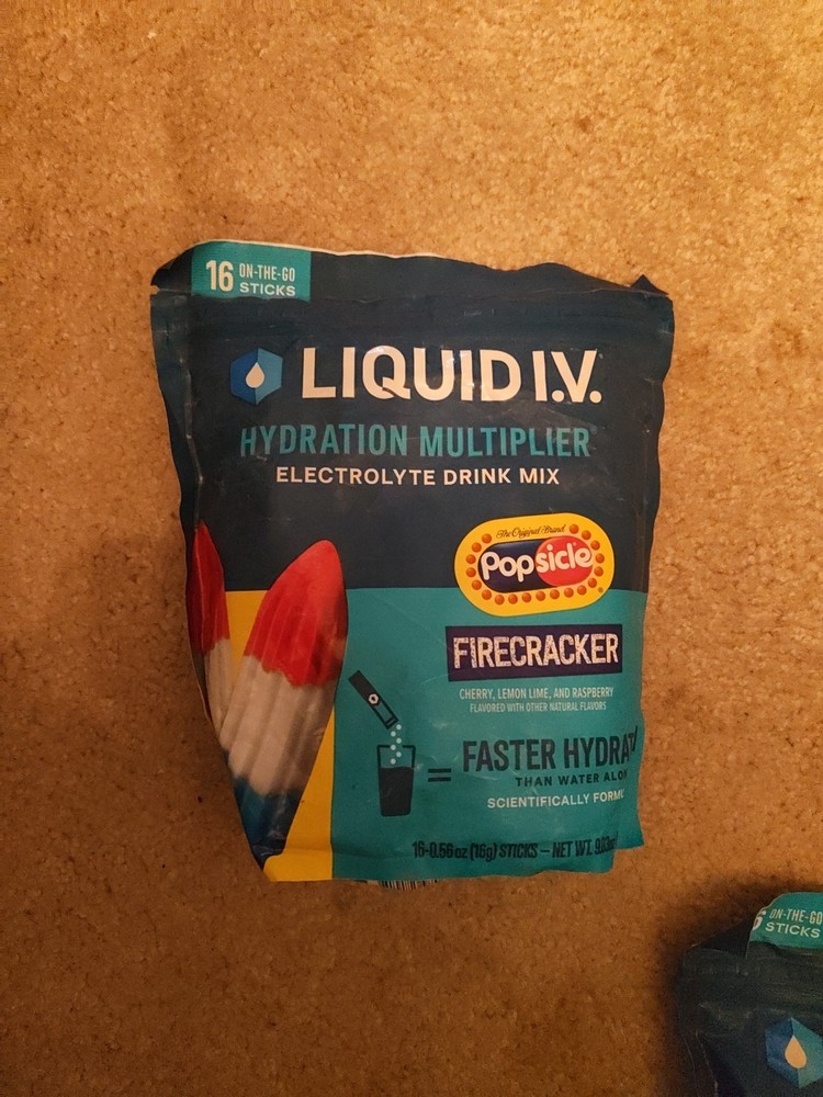 Liquid IV Hydration Multiplier, 16 Serving Stick Packs Firecracker (EXP N/A)