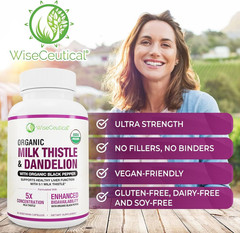 Max Absorption USDA Organic Milk Thistle Potent 5:1 Concentrated Extract (2000Mg