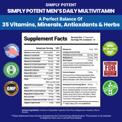 Men’s Multivitamin – Daily Nutritional Support for Energy & Vitality | 60 Caps