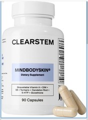 90 Count CLEARSTEM Hormonal Acne Supplement Organic DIM 5-HTP Mind Body Skin)