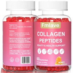 3x Collagen Peptides Gummies Types I, II, III, V, X 1200mg Anti-Aging Skin 180ct