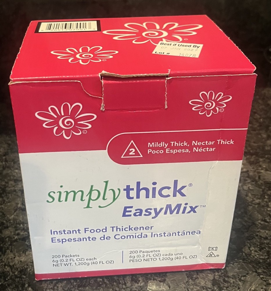 Simply Thick Easy Mix Food Thickener (200 Ct) Exp 07/Jan/2027