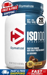 Dymatize ISO100 Whey Protein Powder Isolate, Gourmet Chocolate, 25g of Protein,