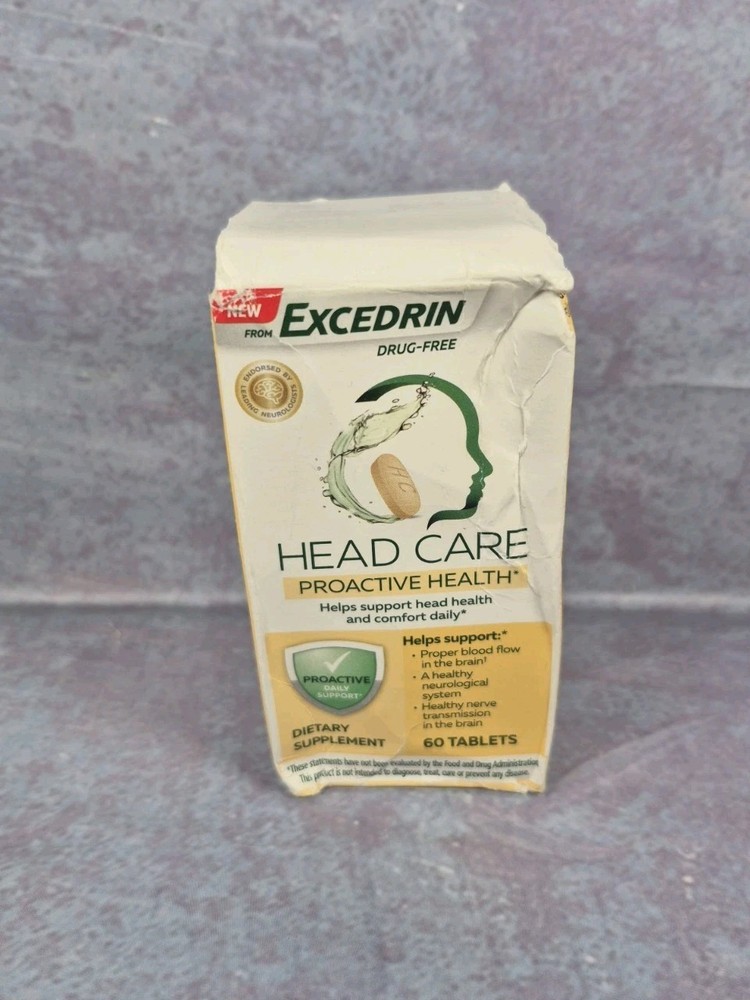 READ Excedrin Head Care Proactive Health Supplement, Drug Free, 60 Tablets
