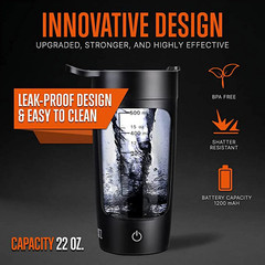 22Oz Electric Shaker Bottle Automatic Blending Flask for Protein Usb-Rechargeabl