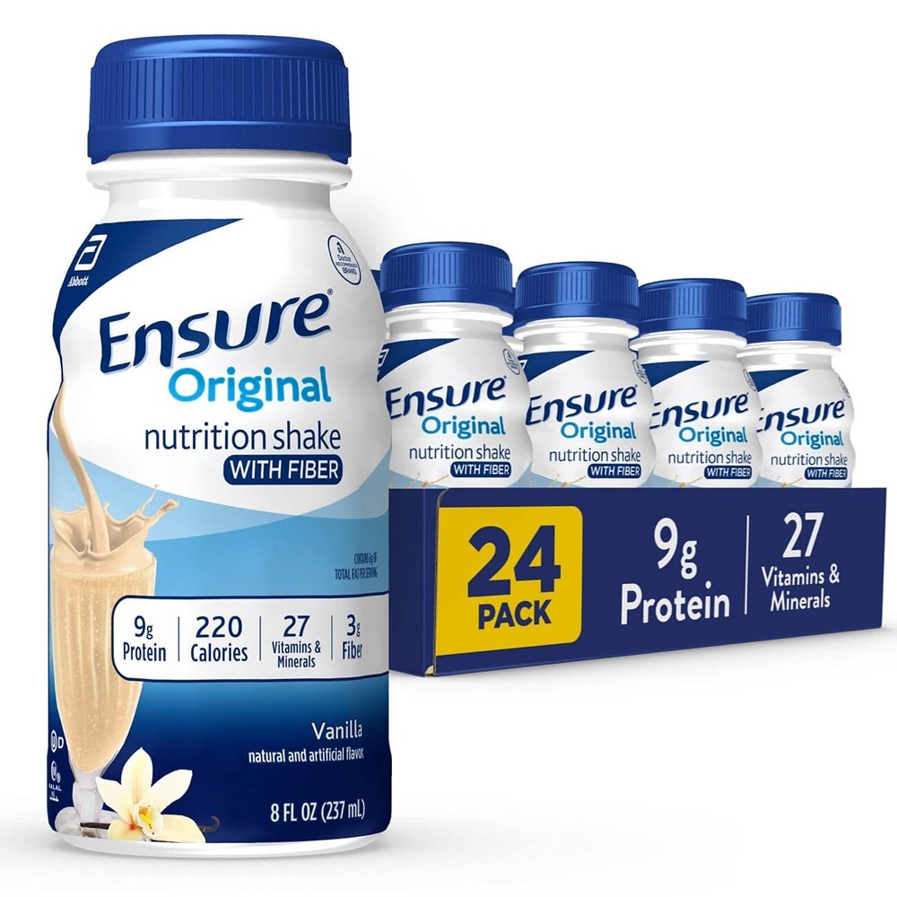Ensure Original Vanilla Nutrition Shake with Fiber| Meal Replacement Shake |