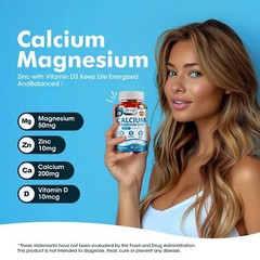 Calcium Magnesium Zinc – Vitamin D, Elderberry, Strong Bones, Muscles & Immunity