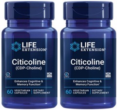 CITICOLINE (CDP-Choline) BRAIN COGNITIVE MEMORY FOCUS 120 Caps LIFE EXTENSION