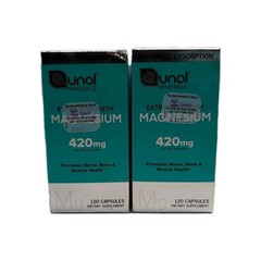 (2) Qunol Minerals Extra Strength Magnesium, 420mg, 120 Capsules Ea. Exp 02/2026