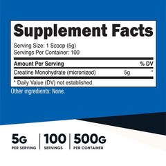Nutricost Creatine Monohydrate Powder 500g Unflavored Free Ship