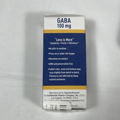 2 Pack SuperiorSource GABA 100 mg, 200 Total Instant Dissolve Tablets EXP 3/2027