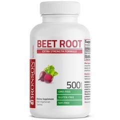 Bronson Beet Root Extra Strength, Non-GMO, 500 500 Count (Pack of 1)