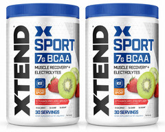 2 Pack XTEND BCAA Powder Strawberry Kiwi Splash 30 Servings BB 02/2026