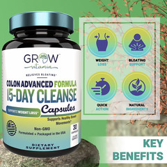 FAST ACTING Colon 15 Day Quick Cleanse – Supports Detox & Increased Energy