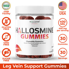 Hallosmine Gummies x30 – Circulation & Vein Support for Swelling & Heavy Legs