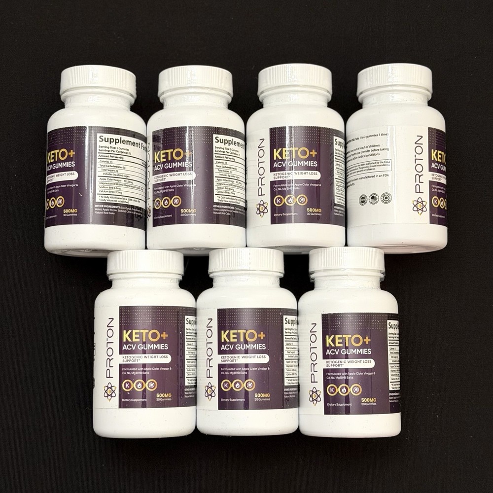 7 Pack Proton Keto ACV Apple Cider Vinegar 500mg 30 Gummies Exp 08/2025