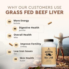 Ancestral Supplements New Grass Fed Beef Liver 180 Capsules