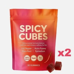 Peach Gummies Spicy Cubes 30 Gummies 1-5 Bag Support for Calm and Relaxation Hot