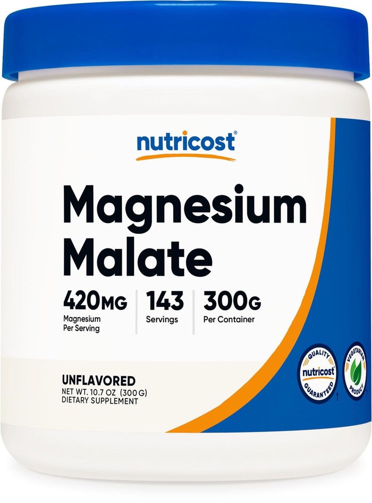 Nutricost Magnesium Malate Powder (300g) – 420mg of 10.58 Ounce (Pack 1)