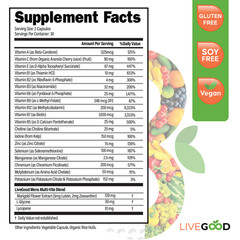 LiveGood Daily Essentials Men Bundle Multi-Vitamin D3-K2 Magnesium 3 Bottle Stac